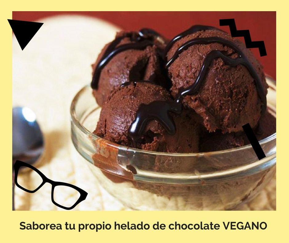 Receta para hacer un helado vegano de chocolate