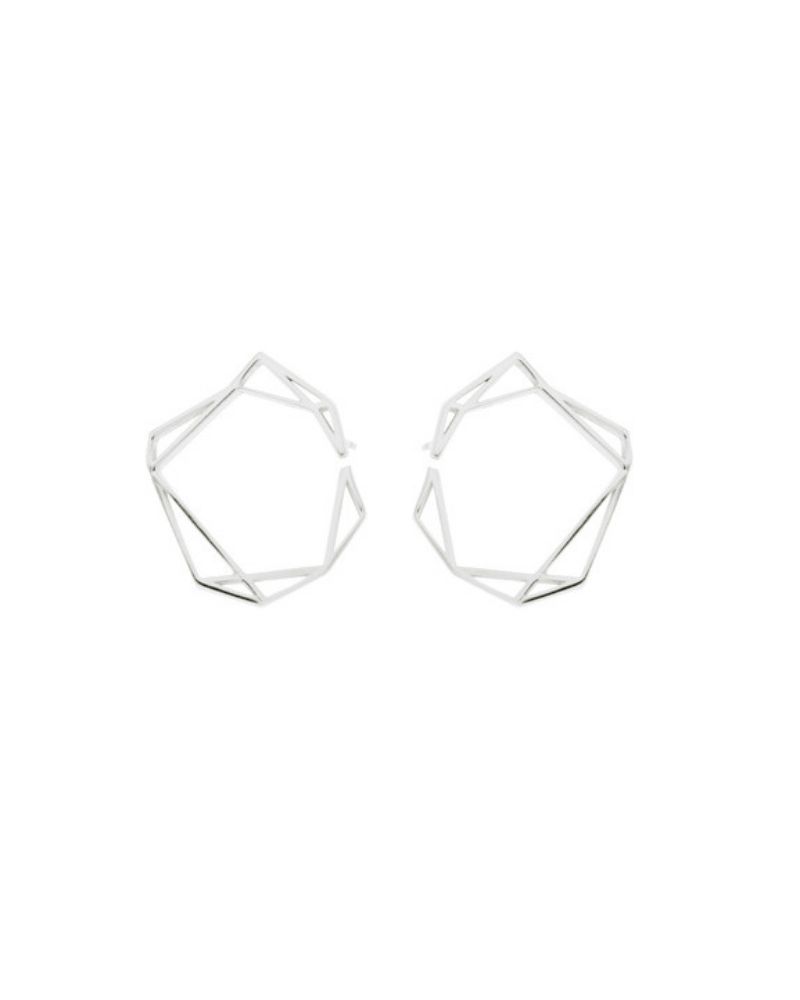 Pendientes de aro plata sostenible